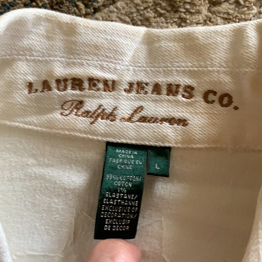 Ralph Lauren White Beaded Denim Jacket - image 2